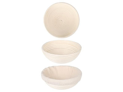 Conjunto de 3 Cestas de Fermentação Banneton 5 Peças 2 Peças 7 Peças 9 Polegadas Redonda 8,5 Polegadas
