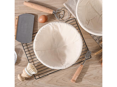 Conjunto de 3 Cestas de Fermentação Banneton 5 Peças 2 Peças 7 Peças 9 Polegadas Redonda 8,5 Polegadas