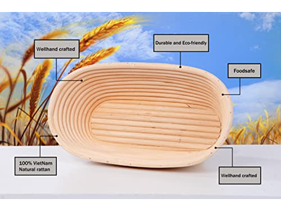 Cesta de Fermentação Banneton de 9 Polegadas 10 Polegadas Oval Redonda para Baguete