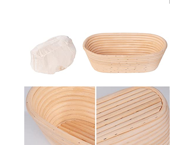 Cesta de Fermentação Banneton de 9 Polegadas 10 Polegadas Oval Redonda para Baguete
