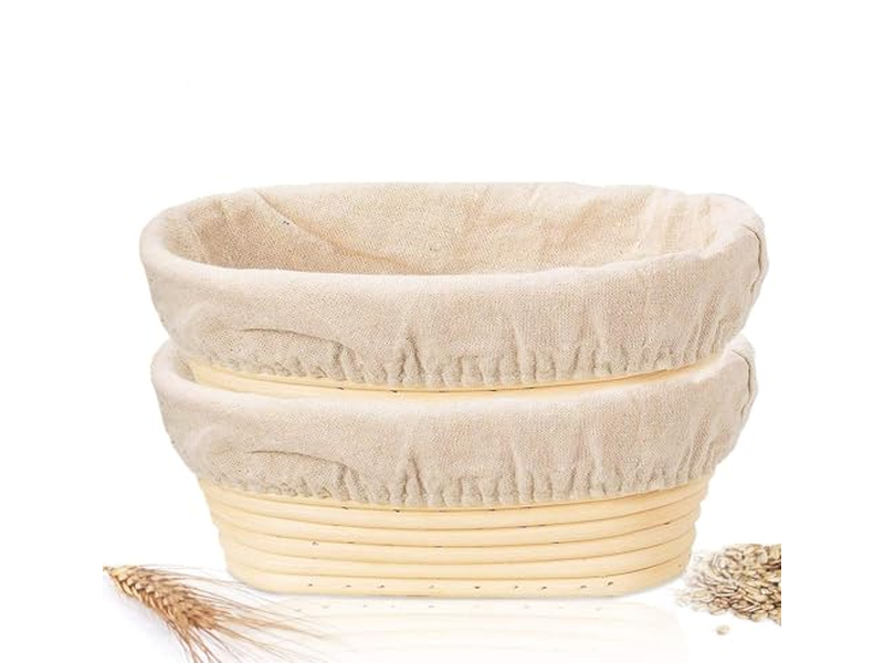 Assando Pão com um Banneton Cestas Banneton Ovais de 10 Polegadas Modelando Sourdough