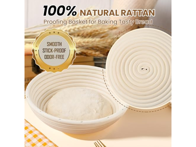 Conjunto de 2 Cestas de Fermentação de Pão Banneton