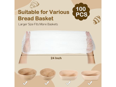 Cesta de Fermentação Banneton Cestas Ovais Grandes 9 Polegadas Pacote Simples Bannetons