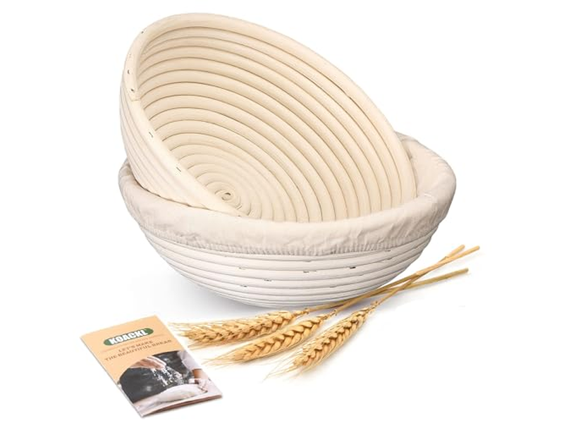 Cesta Banneton de Vime 6 Polegadas Bambu Redonda Plástico 9 Cestas de Fermentação
