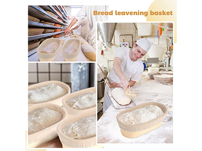 Cesta de Fermentação Benetton 23Cm Oval Redonda Forma de Massa Forro de Pão