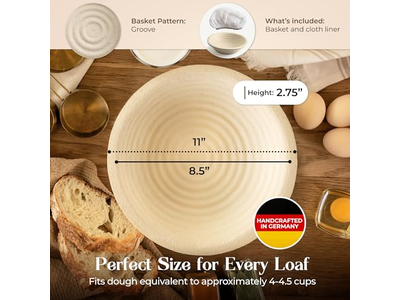 Cesta de Pão Banneton Personalizada Vários Tamanhos Preço Baixo Cana Doméstica Fermentação