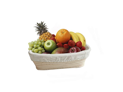 Cesta de Fermentação de Pão Design com Inserção Longa Banneton Premium Oval 7 Polegadas 10 Polegadas