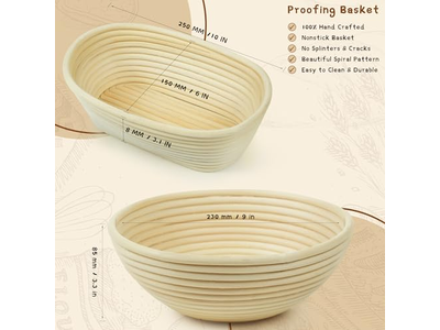Cesta de Fermentação de Pão com Lâmina Raspador Personalizado para Panificação