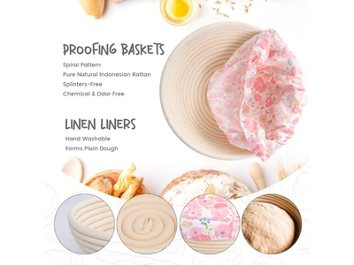 Cesta de Fermentação Brotform Banneton Formato de Coração Cestas de Pão para Fabricação