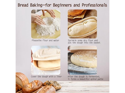 Cesta de Fermentação Brotform Banneton Formato de Coração Cestas de Pão para Fabricação
