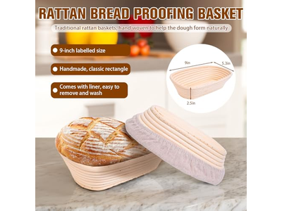 Tigela Raspadora de Massa Pão Sourdough Assadeira Cesta Redonda Pequena 10 Polegadas