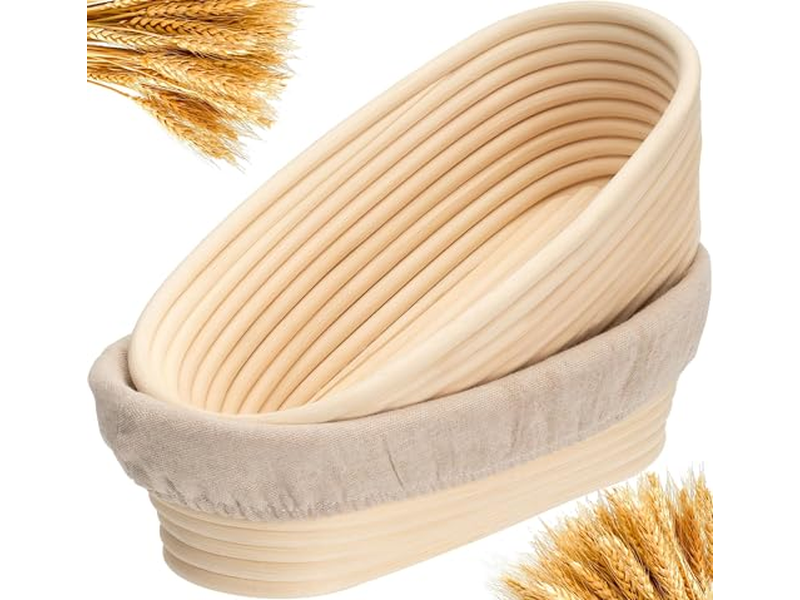 Cesta de Grau Alimentício Forro de Tigela Fermentação de Pão Conjunto de Moldagem Sourdough