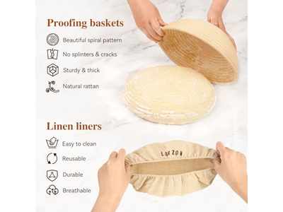 Cestas de Fermentação Oval para Sourdough Kit de Panificação