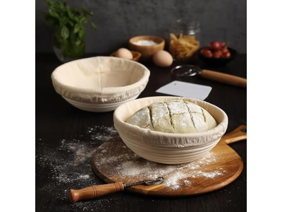 Cesta Banneton Premium Redonda para Pão da Saint Germain Bakery com Forro