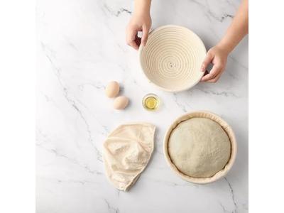 Cesta Banneton Premium Redonda para Pão da Saint Germain Bakery com Forro